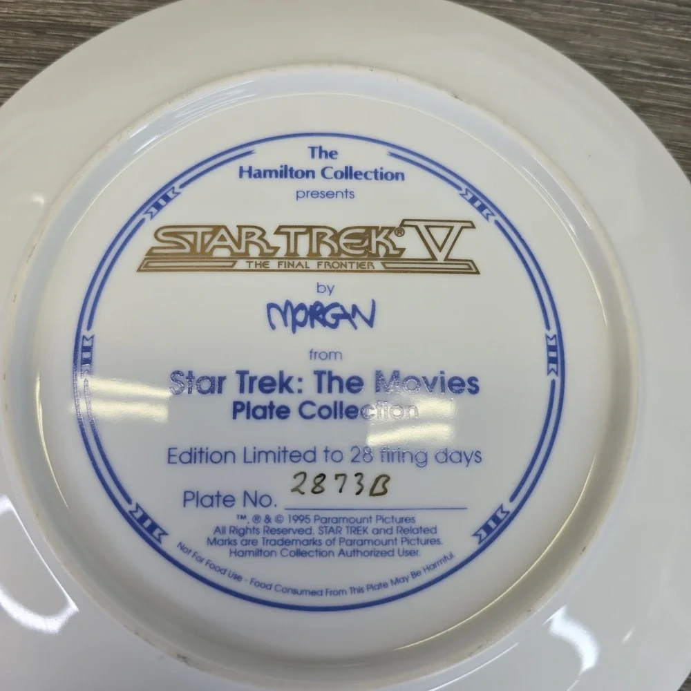 Star Trek 30 Years Collector Plate Starfleet Doctors Final Frontier Lot Of 2 COA